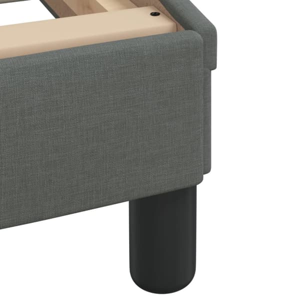Bed Frame without Mattress "Hvar" Dark Grey 100x200 cm Fabric