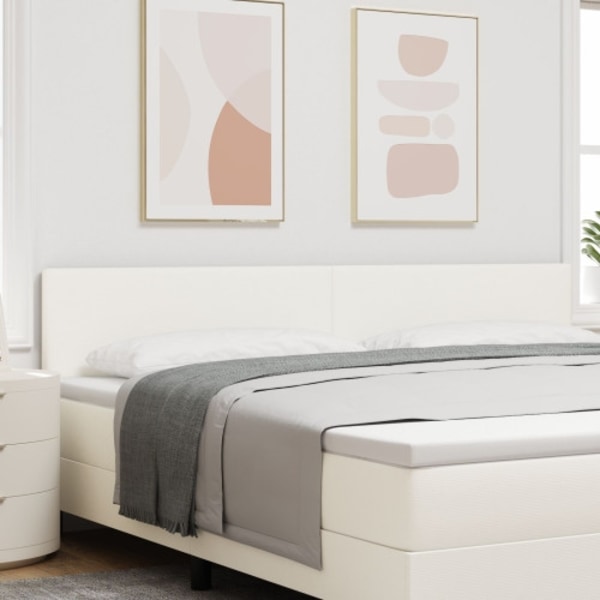 LED Sänggavel Enkel Design Creme 100 cm Velour