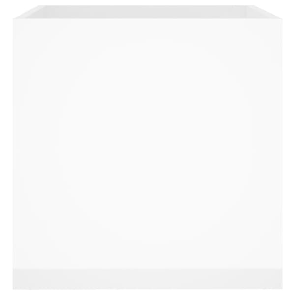 Odlingslåda vit högglans 40x40x40 cm konstruerat trä