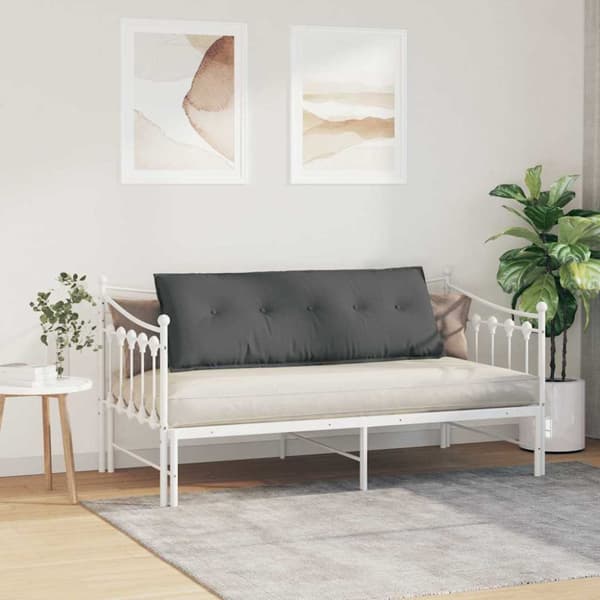 Ryggkudde Mörkgrå 140 x 19 x 50 cm tyg