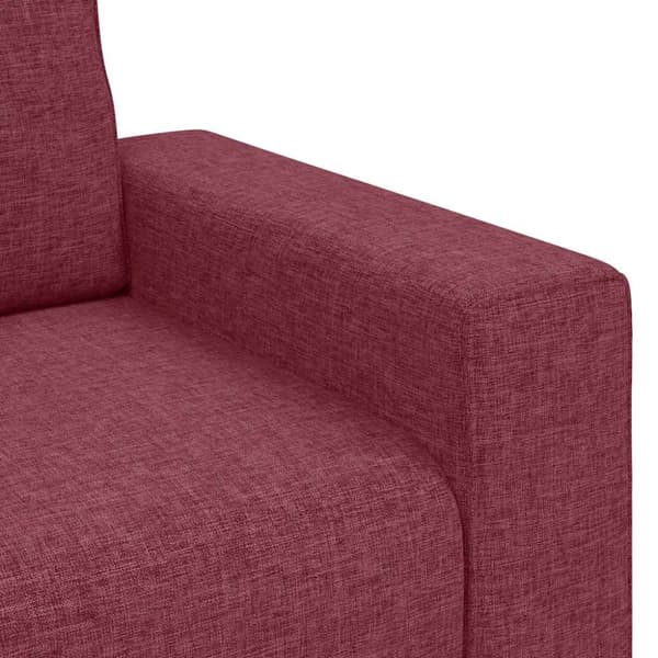 2-sitssoffa vinröd 180x77x82 cm tyg