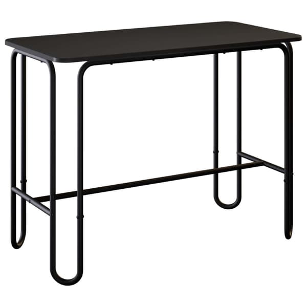 Matbord 100 x 50 x 75 cm Konstruerat trä Svart Rektangulär