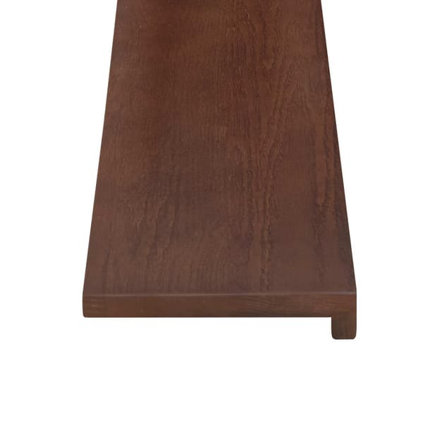 Trappsteg 2 st 80 x 30 x 2 cm Mörkbrun Massivt Ekträ