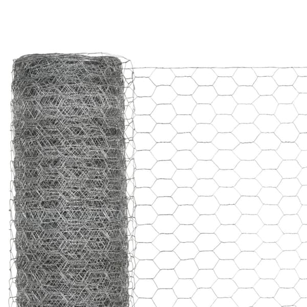 Hönsnät galvaniserat stål 25x1,2 m silver