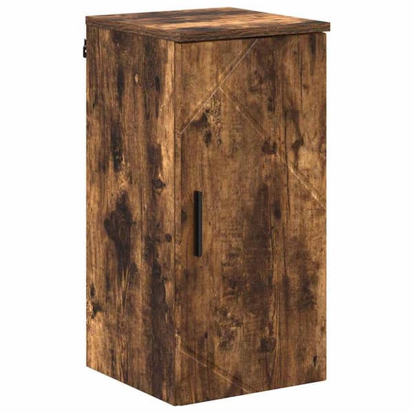 Badrumsmöbelset 5 st Rökt ek 35 x 30 x 192 cm