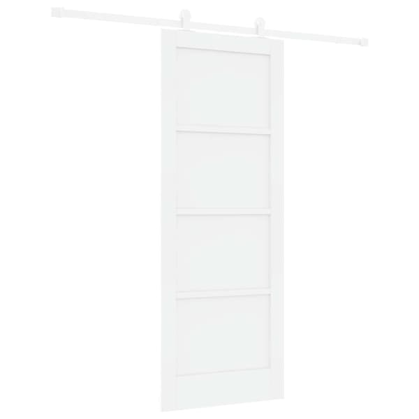Skjutdörr 78 x 202 cm Konstruerat trä Vit