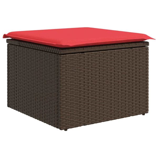 Soffset med kudde 5 pcs Brun konstrotting
