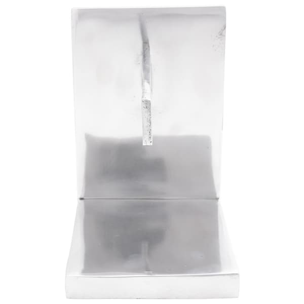 Bokstöd 2 pcs Silver 11 x 14 x 17,5 cm Aluminium