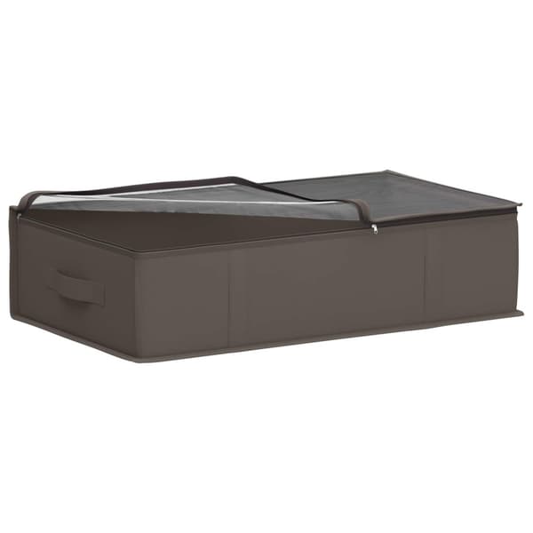 Förvaringslåda med transparent toppfönster 6 pcs Grå