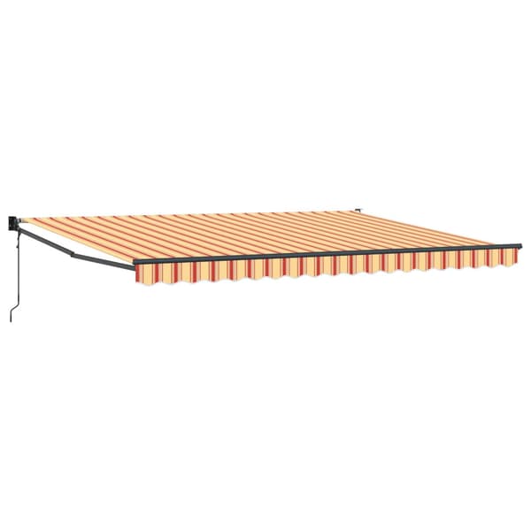 Utdragbar markis Gul, Orange och Vit 4 x 2 m