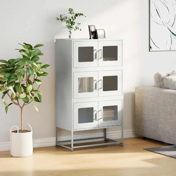 Högbord vit 68x39x123 cm stål