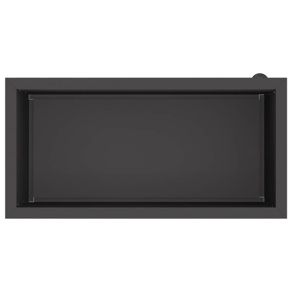 Odlingslåda med LED Svart 40 x 80 x 40 cm Stål
