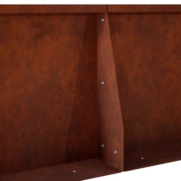 Stödvägg 4 st 60 x 12 x 30 cm Väderbeständig stål Rostig