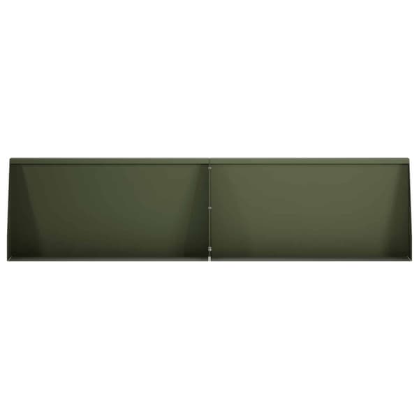 Stödvägg 2 st 80 x 12 x 30 cm Stål Olivgrön