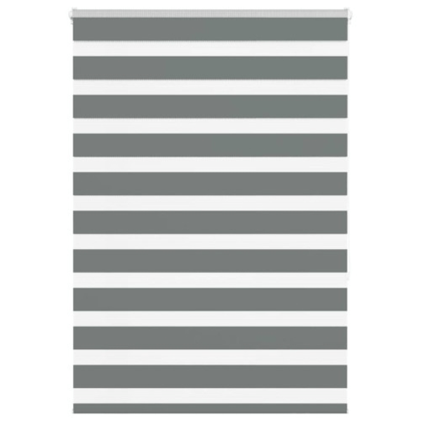 Rullgardin zebra mörkgrå 105x150 cm tyg bredd 100,9cm polyester