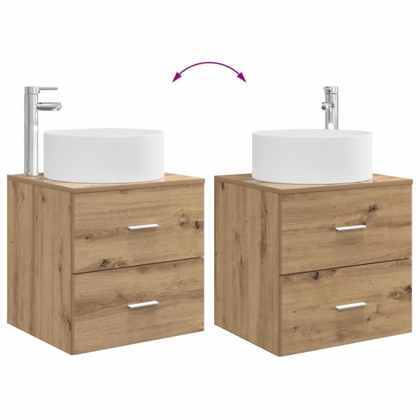 Badrumsmöbelset 2 pcs Artisan-ek Konstruerat trä