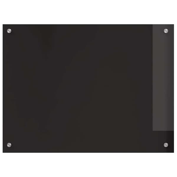 Köksskydd 2 st Svart 80 x 60 cm härdat glas