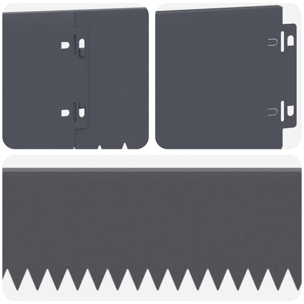 Kant för gräsmatta 20 pcs 103 x 15 cm Stål Antracit