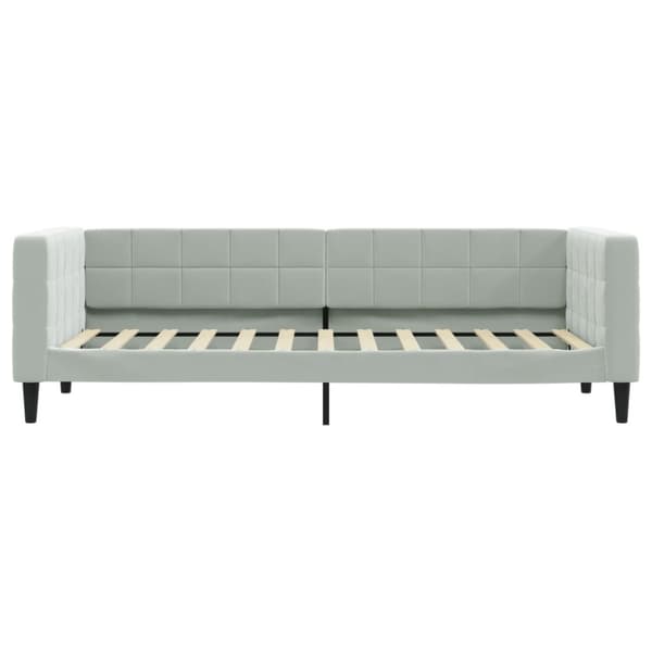 Dagbädd utdragbar med lådor ljusgrå 90x200 cm sammet