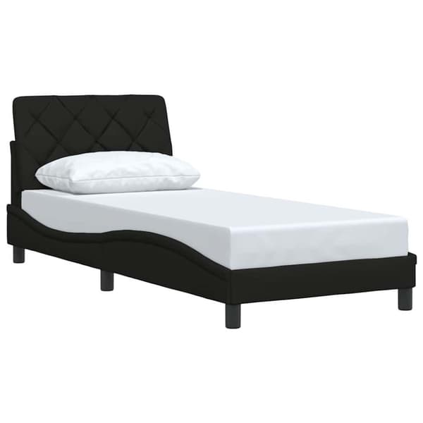 Bed Frame without Mattress Black 90x200 cm Fabric