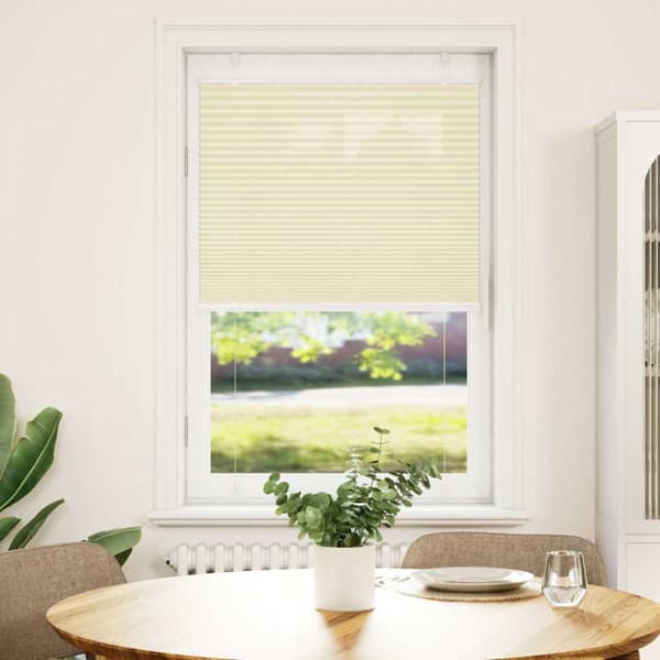 Plisserad persienn cremefärgad 70x100 cm tyg bredd 69,4 cm