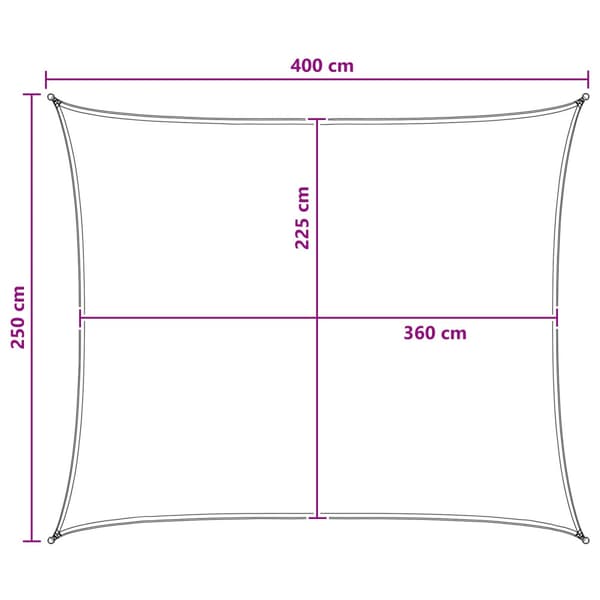 Solsätt segel Blå och Vit 2,5 x 4 m HDPE