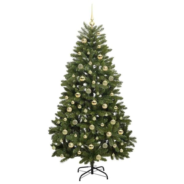Plast Hingad Julgran 180 cm 300 LED-lampor Varmvit PVC Grön