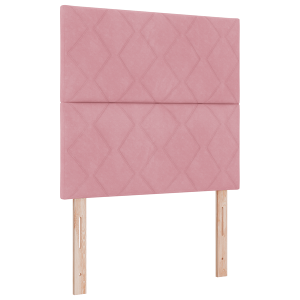 Bäddfjäder med LED-ljusslingor Rosa 90 x 200 cm Sammet