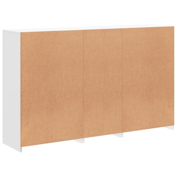 Skänk med LED-belysning vit 162x37x100 cm