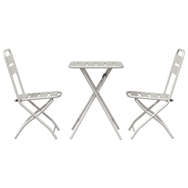 Bistroset 3 pcs Beige Stål