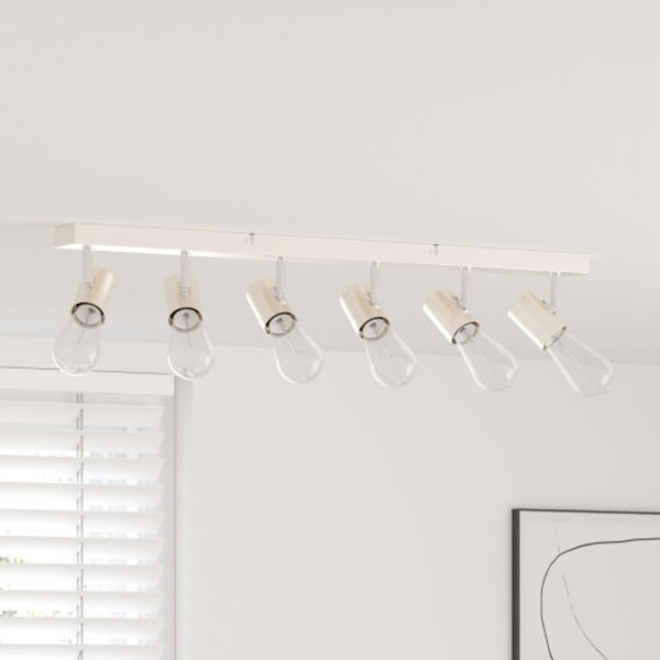 takspotlight 6-vägs justerbar borstad nickel E27