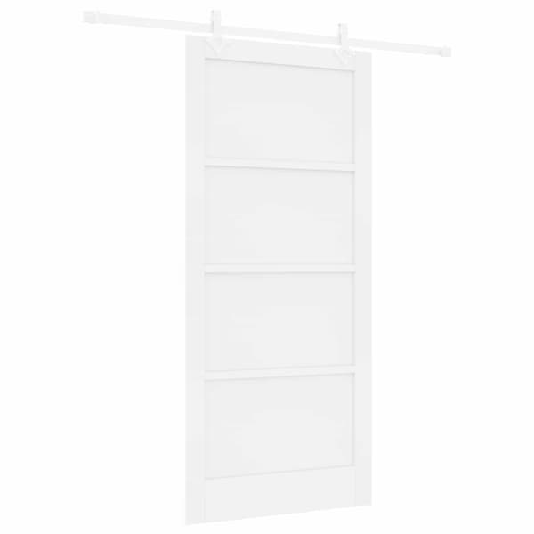 Skjutdörr 93 x 202 cm Konstruerat trä Vit