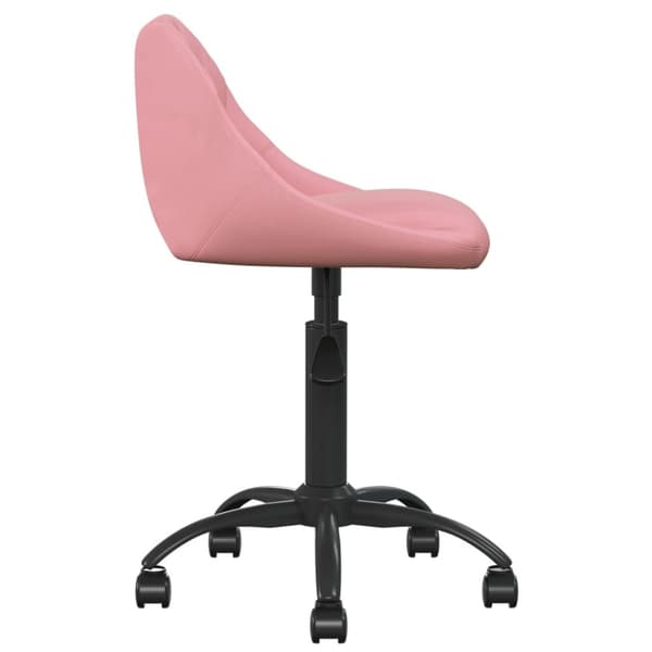 Kontorsstol rosa sammet