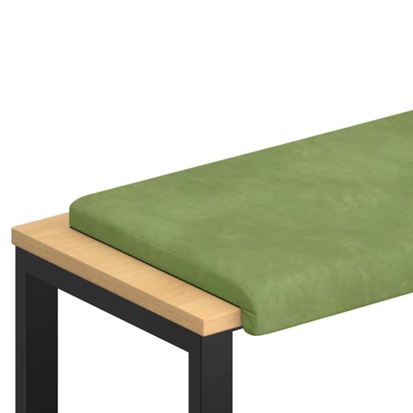 Bänk kudde Sammet (V) Ljusgrön Djup 35 cm