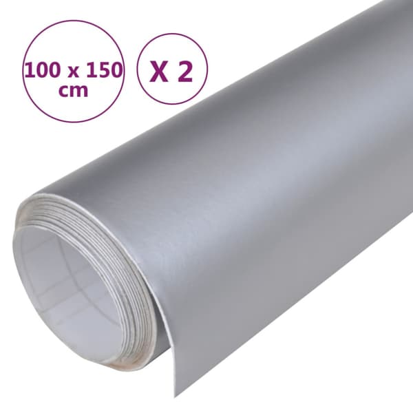 Bilfoliering 2 st matt silver 100x150 cm