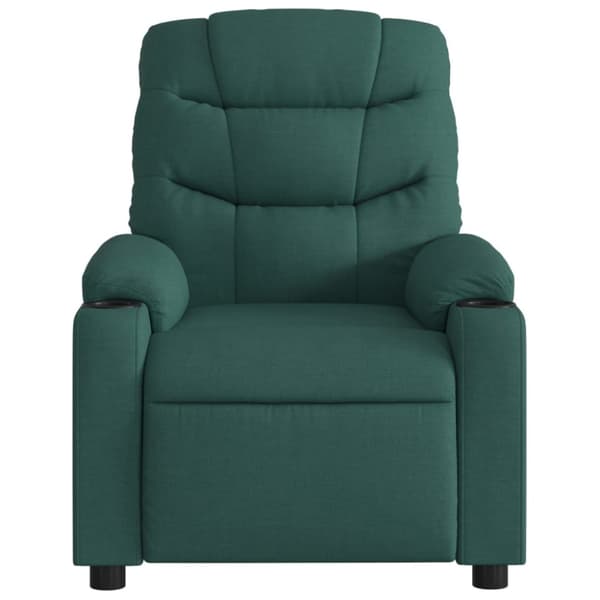 Reclinerfåtölj mörkgrön tyg