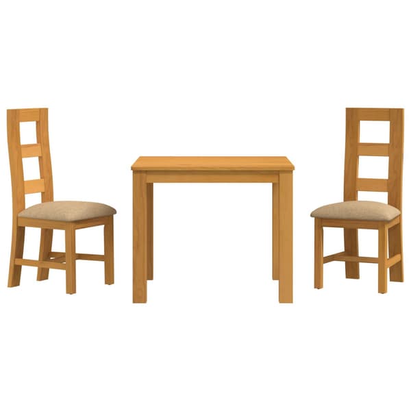 Matgrupp 3 st Beige Massivt Ekträ