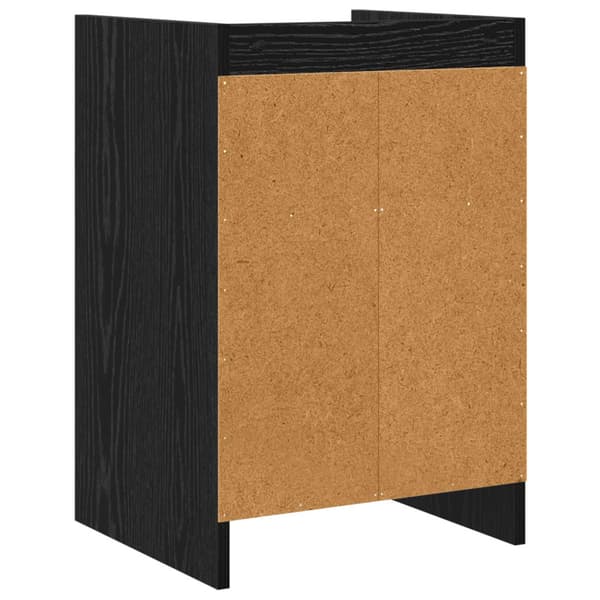 Sängbord 2 pcs Svart ek 40 x 36 x 60 cm Konstruerat trä