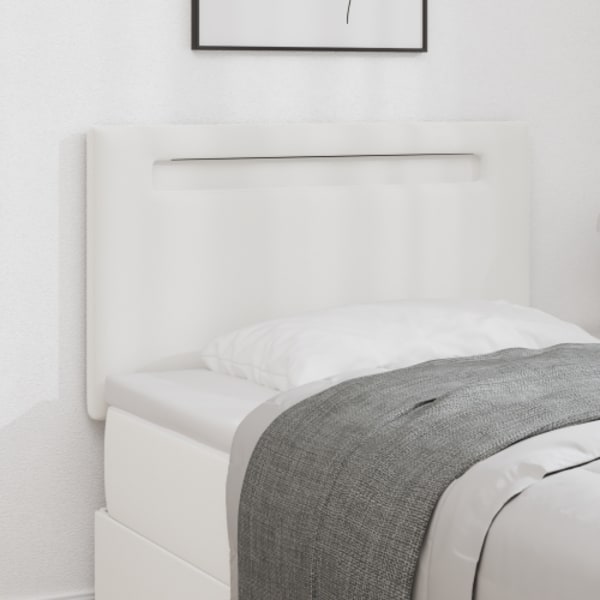 Sänggavel Enkel Design Ren Vit 90 cm Konstläder