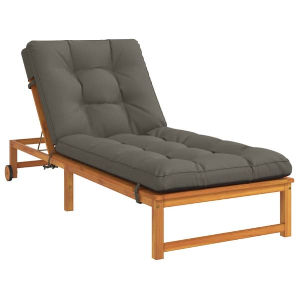 Solstol Kudde VIANEN 100% Polyester Grå 200 x 70 x 8 cm