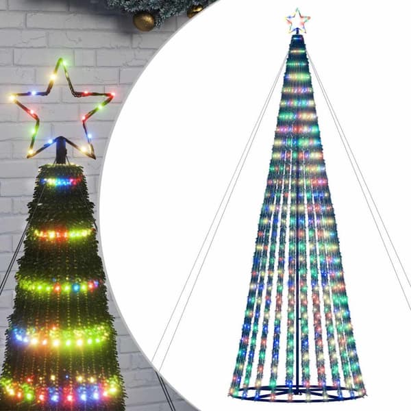 LED julgran 1028 LEDs flerfärgad 403 cm