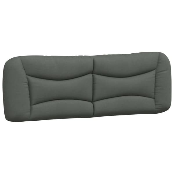 Bed Frame with LED without Mattress "Hvar" Dark Grey 160x200 cm Fabric