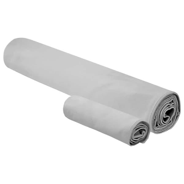 Sporthandduk Set 2 pcs Grå tyg