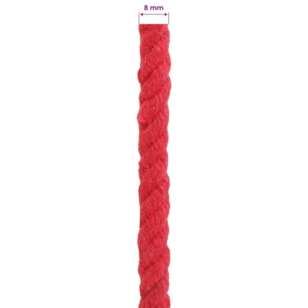 Rep Röd 0,8 x 0,8 x 50000 cm Bomull