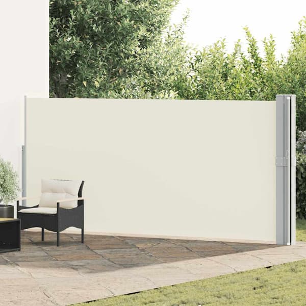 Infällbar sidomarkis 170x1200 cm gräddvit