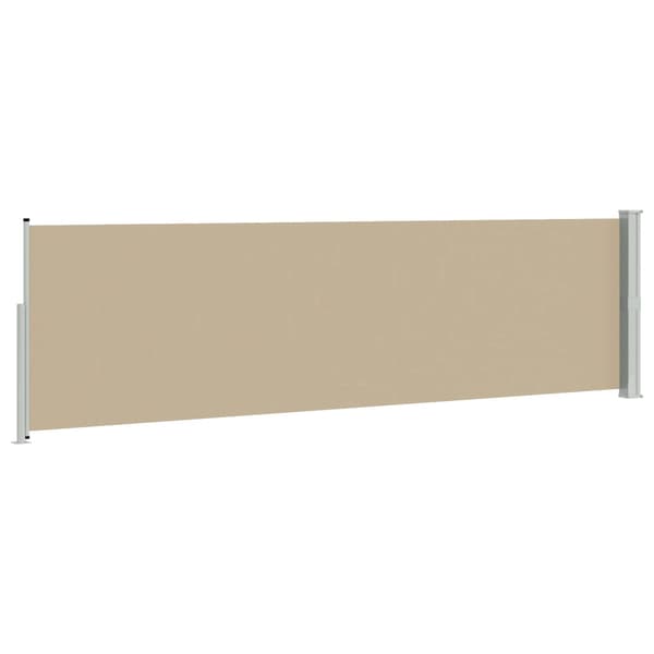 Utfällbar sidomarkis Beige 500 x 117 cm Polyester