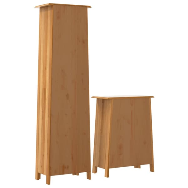 Badrumsmöbler 2 delar massiv furu