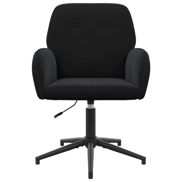 Svängbara skrivbordsstolar 4 st 54 x 55 x 90 cm Svart Sammet