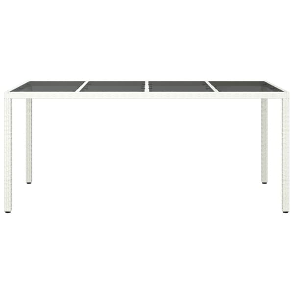Trädgårdsbord Vit 190 x 90 x 75 cm konstrotting