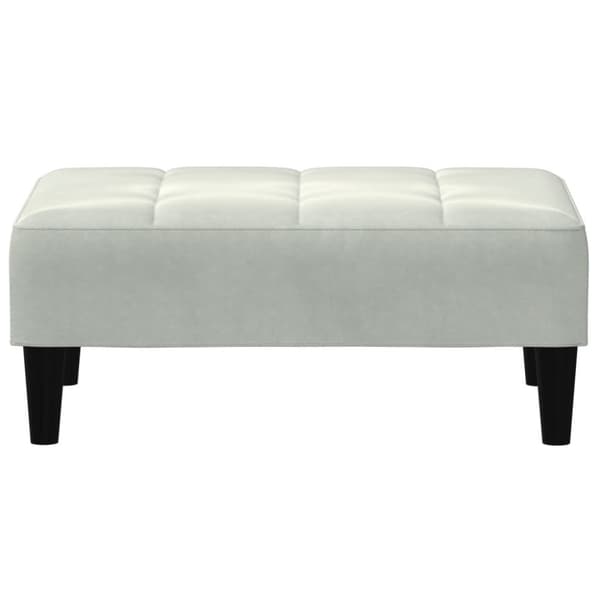 Fotpall Ljusgrå 77x55x31 cm sammet